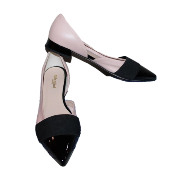Vero Cuoio Shoes - LADIES VERO CUOIO GILARDINI FIRENZE FLATS - ITALY - BLK/PINK 8